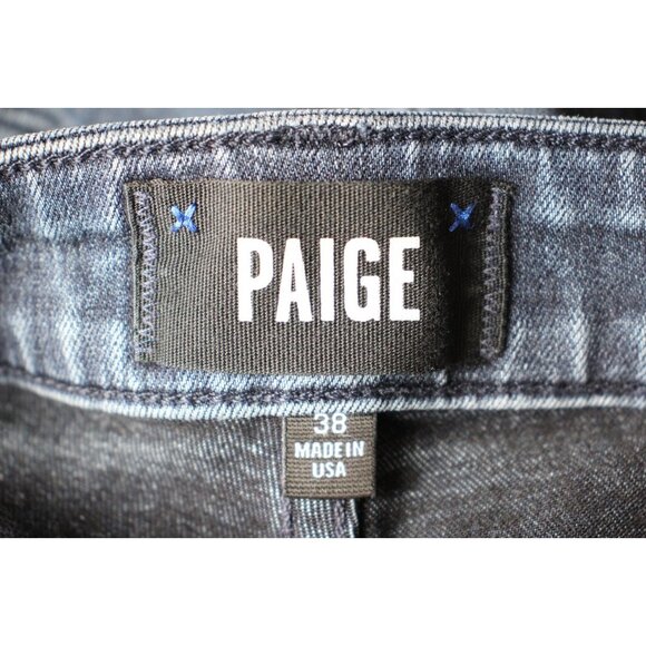 Paige Mens 38 x 30 Federal Inkwell Stretch Jeans M1097 - Picture 5 of 8